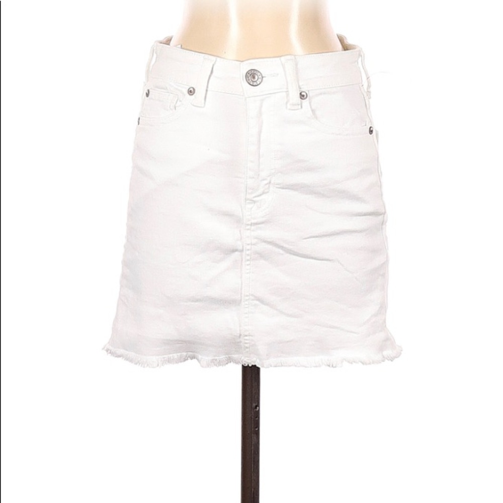 American Eagle denim skirts size 2 with raw edge